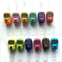 Pack of 12 Multicolored Electronic Finger Digital Tally Counter-0