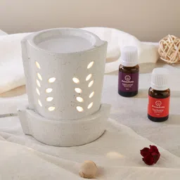 asian aura Electric Aroma Diffuser With Aroma Oils,English Lavender, RosyRomance 10ml each, Diffuser Set-picture-37