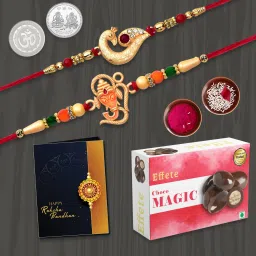 Designer Rakhi Combo for Men Festival of Raksabandhan | K2_257+258_CM32_22 Mauli Thread Rakhi, Chawal Roli Pack Set-image-41