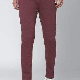 Men Solid Purple Track Pants-image-70