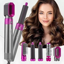 Urmili 1 Hot Air Brush 2 Spiral Curler 1 Hair Dryer 1 Hair Straightner Comb r Electric Hair Styler-image-58