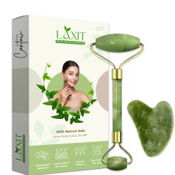 LAXIT Facial Massage Roller 100% Natural Jade Roller Face Massager Roller with jade stone For Women Men Massager-5