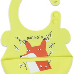 Waterproof Silicone Bibs for Feeding & weaning Babies with Adjustable Velcro-image-2