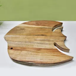 disoo fashions Artistic shape Natural Brown Handpainted Wood Chopping Board-picture-29