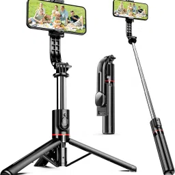 Hold up 44 Inch Selfie Stick Phone Tripod with Wireless Remote Extendable Smartphone Tripod Stand 360 Rotation Bluetooth Selfie Stick-10