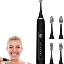 Deoxys Electric Toothbrush For Adults, Travel Sonic Toothbrush with 4 Replacement Heads Electric Toothbrush-image-0
