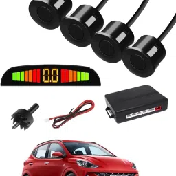 Black 4 Parking Reverse Safety Sensor For Vehicles-122 Universal Reverse Black Parking Sensor With Buzzer And LED Display-122 Parking Sensor-39