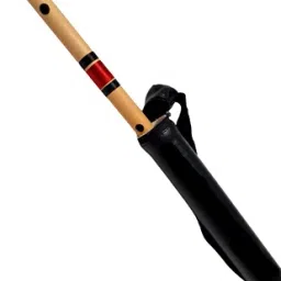 heaven Flute G Scale Middle Size 17 inch Red & Black Threading For Beginners Bamboo Flute image 2