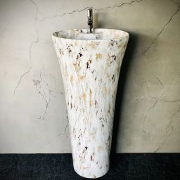 One piece stand Designer wash basin (15*15)(M01) Pedestal Basin-image-37