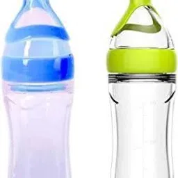 Premium First Feed Feeder For Baby - Non Toxic, BPA Free, Silicone Matterial Combo pack of 2- SILICONE-16