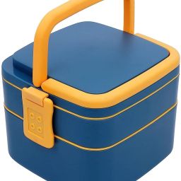 Double Layer 1000 Ml Bento Lunch Box Pack of 1 (Blue) 2 Containers Lunch Box-image-59