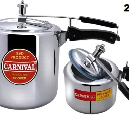 Aluminium Regular Model inner Lid Pressure Cooker 5 L, 2.5 L Pressure Cooker-image-4