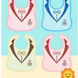 Unisex Feeding Bibs for Babies – Pack of 4 Cute Prints-37