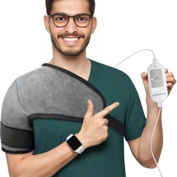 Shoulder Heating Pad For Both Shoulders - 3 Heat Settings Arthritis Pain Relief Shoulder Support-image-54