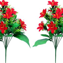 Set of 2 Artificial Flower For Decor Home office And Shop Multicolor Lily Artificial Flower-18