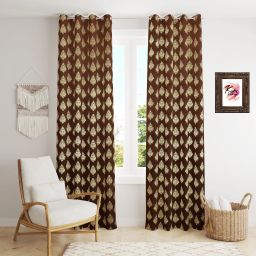 214 cm (7 ft) Velvet Room Darkening Door Curtain (Pack Of 2)-image-17