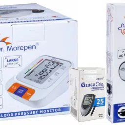 Dr. Morepen BP-15 BP Monitor and Stethoscope ST-01A for 25 strips combo pack ST-01A, BP-15, STRIPS Bp Monitor-21