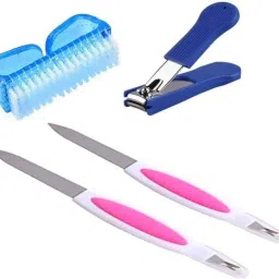 2 in 1 Manicure Pedicure Nail File Tool Cuticle Trimmer Cutter Remover for Women & Nail Clipper & Cutter with Nail Brush-14