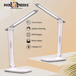 pick ur needs LED Rechargeable Foldable Study Table Lamp Touch Control With Lithium Battery Study Lamp image 4