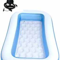 5.5 FT. Bath tub for Baby Rectangular with Air Balloon Pump Inflatable Swimming Pool-image-82