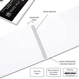 zen sangam express your mind Artists' A4 Doodles Sketch Book - 11.7 x 8.3 Inch (50 Sheets) - Spiral-Bound Sketchpad for Beginners - Acid Free Paper for Doodling Sketch Pad image 3