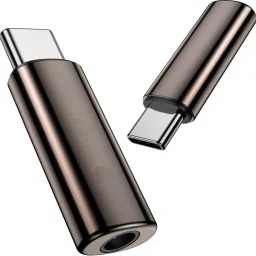 KAELAN Grey 2Pcs Type C to 3.5 mm Jack Audio Connector Phone Converter Grey Phone Converter-22