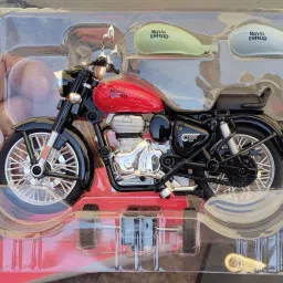 Royal 350 Motorcycle Toy, Pull Back Action, Freewheels Collectable Made in India-36