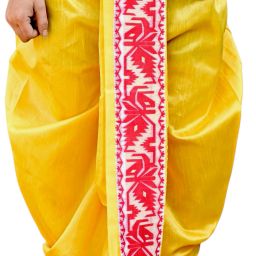GOURI COLLECTIONS Ready To Wear Pant System Jamdani Border Embellished Men Dhoti-image-57