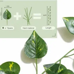 anandani Artificial Wall Hanging Money Plant Creeper Bail/Leaf Green Wild Flower Artificial Flower image 2