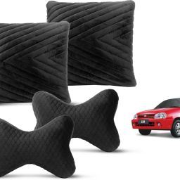 Black Velvet Car Pillow Cushion for Maruti Suzuki-image-61