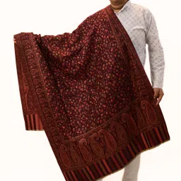 Sprha Wool Embellished Men, Women Shawl-image-77