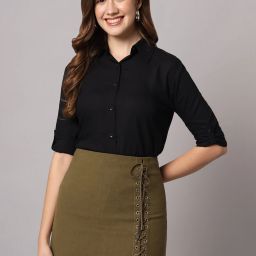Women Regular Fit Solid Casual Shirt-image-83