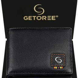 Men Casual Black Genuine Leather RFID Wallet - Regular Size-image-15