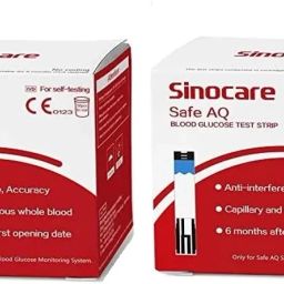 Sinocare Safe AQ (RED) 100 Glucometer Strips-16