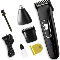Make Ur Wish Professional Shaver and 3 in 1 Beard, Nose and Ear Waterproof Trimmer for Men 3 In 1 (2000mAh) Grooming Kit 45 minRuntime 3 Length Settings-image-33