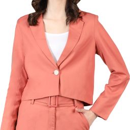 Women Solid Single Breasted Casual Blazer-image-29