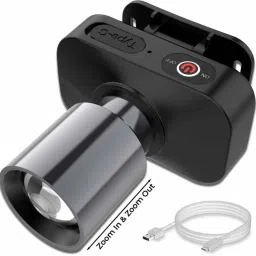 Rechargeable Metal Body Head Lamp With 3 Mode Light Zooming Torch-17