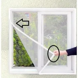 HDPE - High Density Poly Ethylene Infants Washable 2x4 ft white Heavy Quality Window Mosquito Net with Tape (Easily Open and Close) Mosquito Net-image-38
