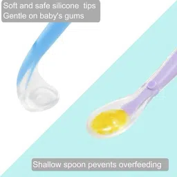 saraswati kart Soft tip Silicon Spoons for Baby Feeding ,First Stage Spoons for Babies- Silicone image 3
