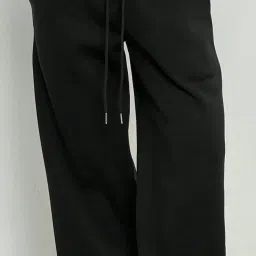 Women Solid Black Track Pants-image-48