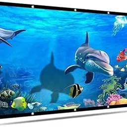 QUARSON 77 inch Projector Screen,4K 16:9 Portable Eyelet Premium Video Foldable screen Projector Screen (Width 170 cm x 96 cm Height)-picture-16