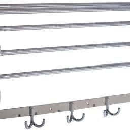 Premium stainless steel folding towel rack 18" (inch) Silver Towel Holder-15