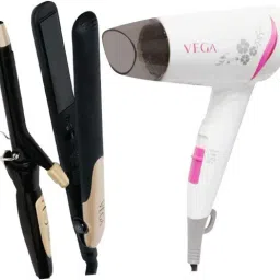 VEGA Miss Dazzle Styling Set (VHSS-02) & Go Style 1200 Hair Dryer (VHDH-18) Personal Care Appliance Combo-image-39