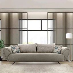 casacraft from pepperfry New Jersey Fabric 4 Seater Sofa in Sand Brown Colour-picture-9