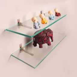 Multipurpose Glass Shelf, Suitable For Bathroom, Kitchen, Living room, Glass Wall Shelf-image-80