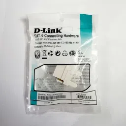 D-Link Two CAT6 I/O Keystone Jack + 1 Gang Box + 1 Dual Port Face Plate (Combo Set) Network Interface Card image 4