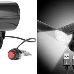 USB Rechargeable Waterproof - Cycle Light With Horn LED Front Rear Light Combo-picture-18