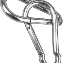 4" Stainless Steel Spring Snap Hook Carabiner {Pack of 2} Locking Carabiner-image-49
