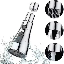 360° Rotating Kitchen Faucet Extender with 3-Mode Sprayer Faucet Function Diverter-28