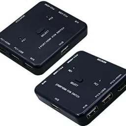 VOOCME 2 Port HDMI Switcher 2 Port USB KVM Switch 2 in 1 Out HD Switch 42 cm KVM Console image 4